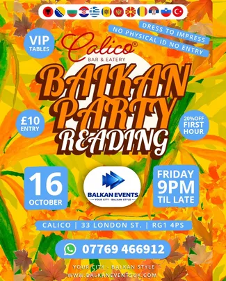 BALKAN Party READING - Season Kick Off !
