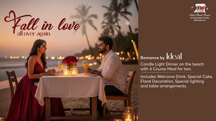 Sea Shore Candle Light Dinner @ Ideal Beach Resort, Chennai