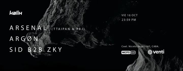 KALIX pres. ARSENAL (PBJ & TTAIPAN), ARGØN, SID B2B ZKY en Niceto Bar