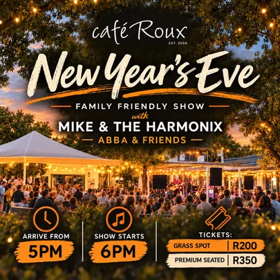 Family-friendly NEW YEAR’S EVE early-evening Outdoor Summer Concert with ABBA & Friends!