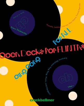 OPEN DECKS FOR FLINTA* PING PONG FOR ALL