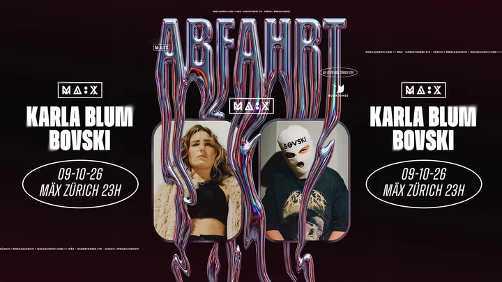 Abfahrt with BOVSKI & Karla Blum