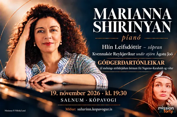 Marianna Shirinyan – góðgerðartónleikar með Hlín Leifsdóttur og Kvennakór Reykjavíkur