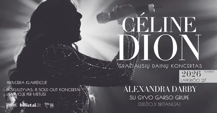 Premjera I Gražiausių CELINE DION dainų koncertas I atlieka Alexandra Darby su gyvo garso grupe I Klaipėda