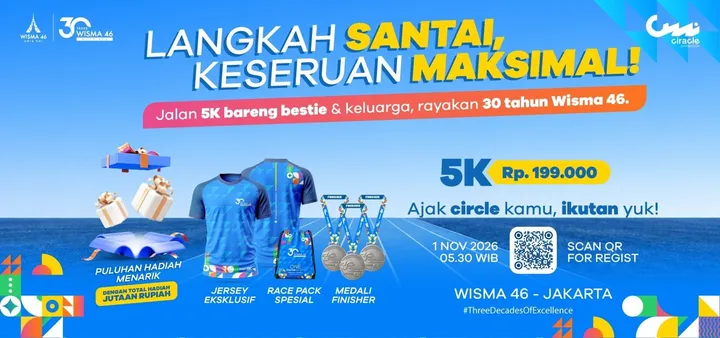 Wisma 46, 3 Decades: Fun Walk 5K 2026