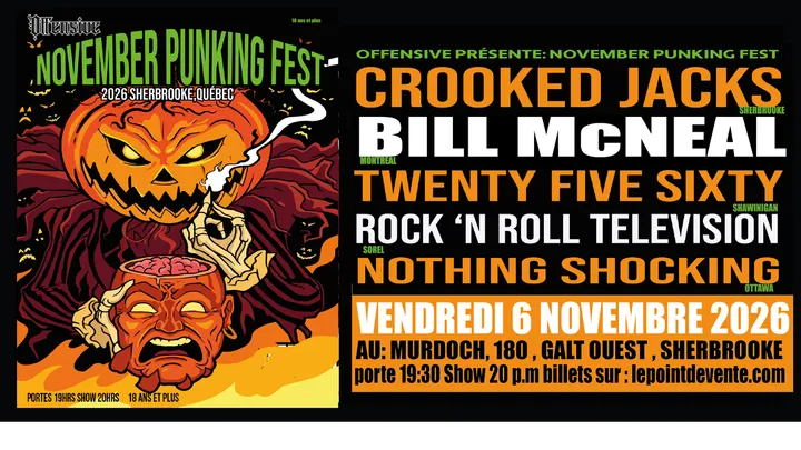 Offensive présente:8 nov,Crooked Jacks-Bill Mc Neal et invités November punking fest