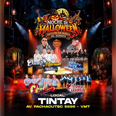 Noche de Halloween: Zafiro Sensual, Oscar Manuel, String Karma y Corazón Sensual en Tintay - VMT