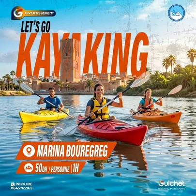 Une heure de pur plaisir en kayak à la Marina de Bouregreg