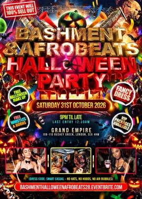 Bashment & Afrobeats - Halloween Party