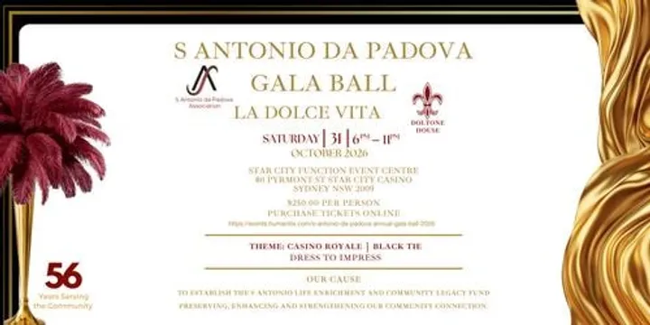 S Antonio da Padova - Annual Gala Ball 2026