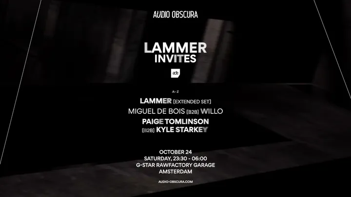 Audio Obscura ADE x LAMMER Invites