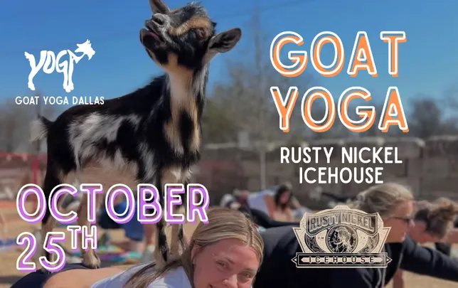 Halloween Goat Yoga - Rusty Nickel Icehouse!