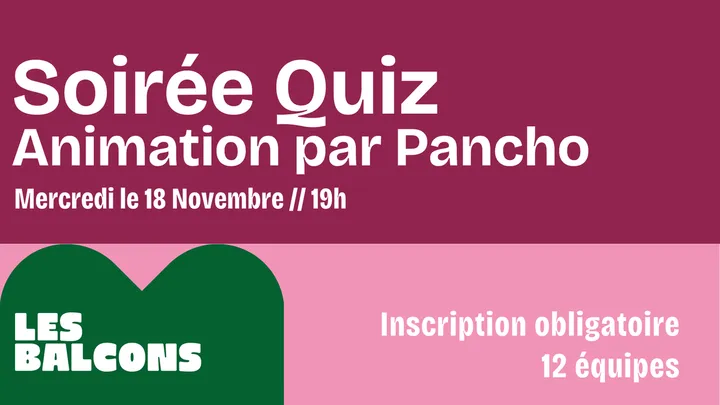 Soirée Quiz aux Balcons