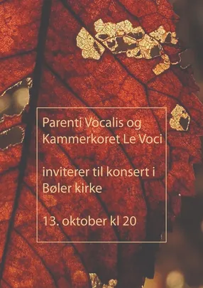 Høstkonsert med Parenti Vocalis og Kammerkoret Le Voci