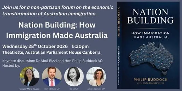 Nation Building: How Immigration Made Australia ~ Canberra event