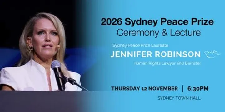 2026 Sydney Peace Prize Award Ceremony and Lecture