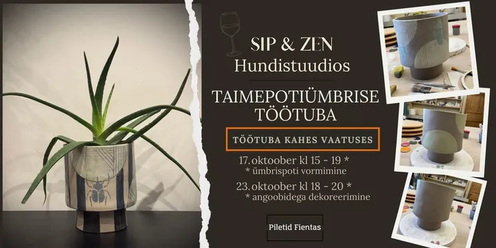 Sip & Zen Hundistuudios · Taimepotiümbrise töötuba