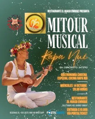 14/10 - MIERCOLES INTIMOS - MITO FUSION RAPA NUI EN EL HUASO ENRIQUE