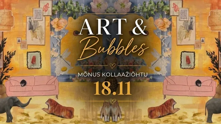 Art&Bubbles kollaaži- ja mulliõhtu galeriis
