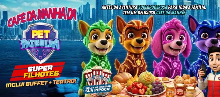 Café da Manhã Pet Patrulha Super Filhotes