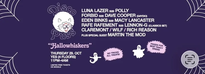 DISCO PUSS presents HALLOWHISKERS - Full Building Takeover
