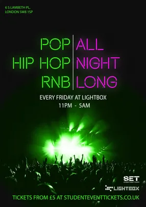 ALL NIGHT LONG @ LIGHTBOX FRIDAY 9TH OCTOBER