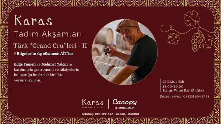 Karas Tadım Akşamları – Türk Grand Cru’leri 2