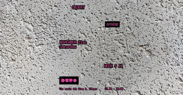 Oxygène // Objekt