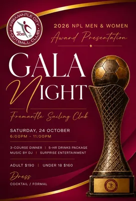 Fremantle City FC Gala & Awards Night 2026