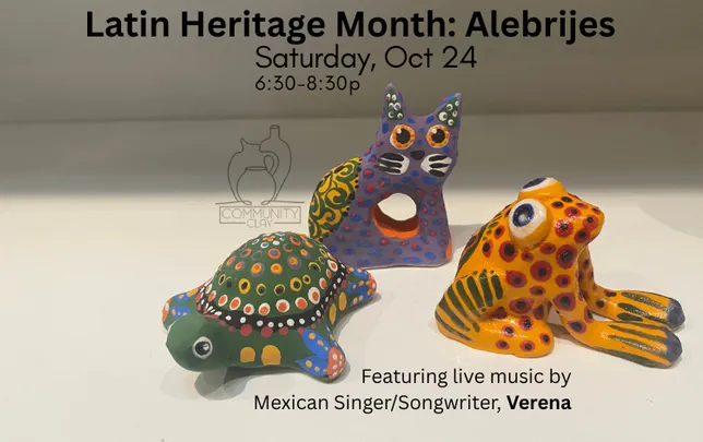 Mini Alebrijes in Clay: Mexican Folk Art with special musical guest, Verena