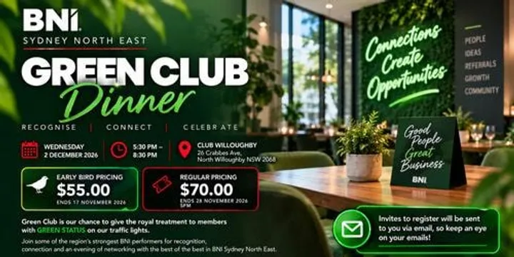 BNISNE Green Club Dinner
