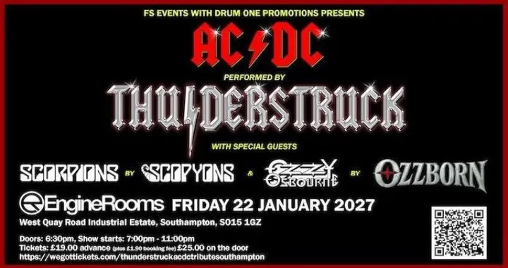 THUNDERSTRUCK UK AC/DC TRIBUTE  - ENGINE ROOMS, SOUTHAMPTON