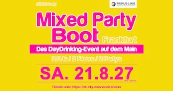Mixed Party Boot Frankfurt - Das Daydrinking Event auf dem Main