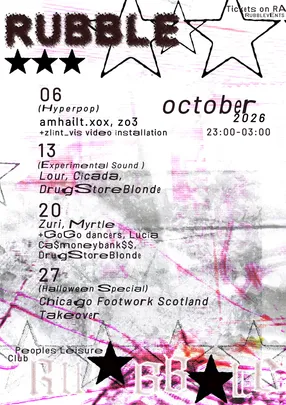 RUBBLE // Halloween Special with Chicago Footwork Scotland (Takeover)