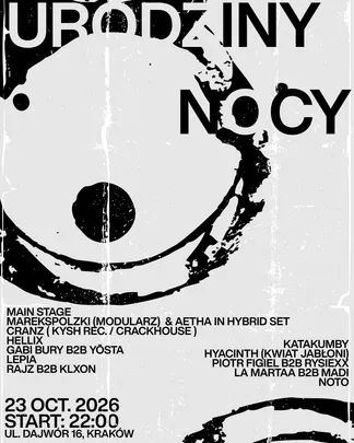 Noce Krk: URODZINY NOCY - 2 Sceny - 14 DJS