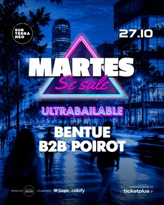 MARTES SE SALE! ★ MARTES 27 OCTUBRE ★ Club Subterráneo (+21)