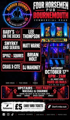 Harder sounds at the four horseman . Hard house legends