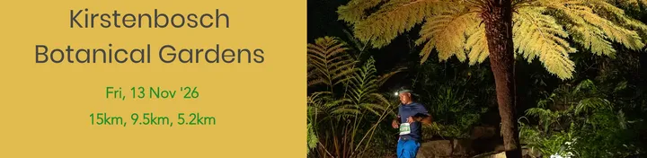 Trail Series Super League 2026 Kirstenbosch Botanical Gardens