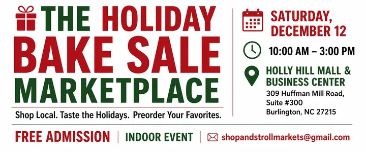 Holly Hill Mall Holiday Bake Sale Marketplace