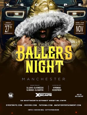 BALLERS NIGHT - Afrobeats/HipHop/Amapiano/DanceHall