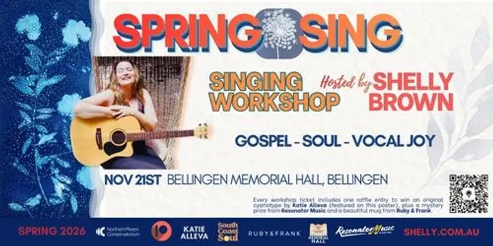 Spring Sing with Shelly Brown - Memorial Hall, Bellingen