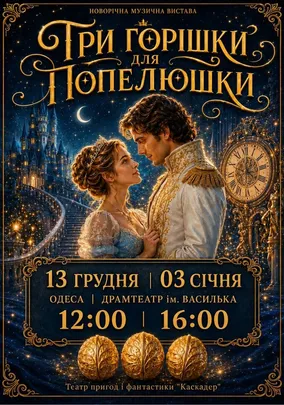 Новорічна музична вистава «Три горішки для Попелюшки»