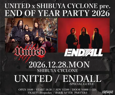 UNITED x SHIBUYA CYCLONE pre. END OF YEAR PARTY 2026