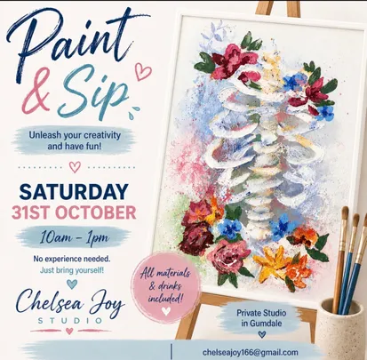 Beautiful Bones!  -Paint n Sip - Chelsea Joy Studio Gumdale