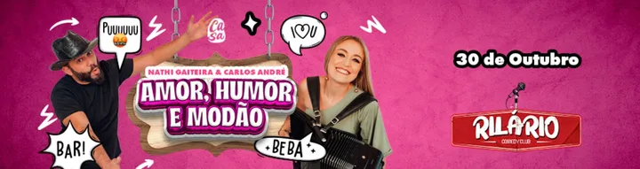 NATHI GAITEIRA E CARLOS ANDRÉ - AMOR, HUMOR E MODÃO EM TUBARÃO SC