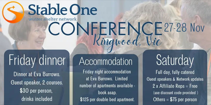 Winter Shelter Network Conference 2026 - Ringwood, Vic