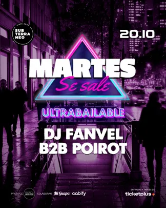 MARTES SE SALE! ★ MARTES 20 OCTUBRE ★ Club Subterráneo (+21)