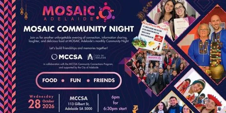 MOSAIC Community Night | Swiss Club of SA Inc.