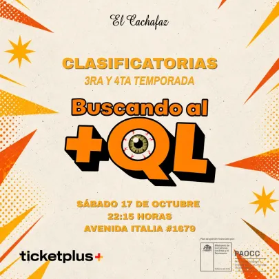 Show de Stand Up-Buscando al +QL-Sábado 17 Octubre 22:15 hrs