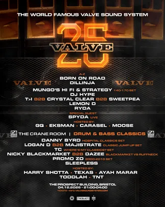 25 Years of Valve Sound System x Drum & Bass Classics - Bristol